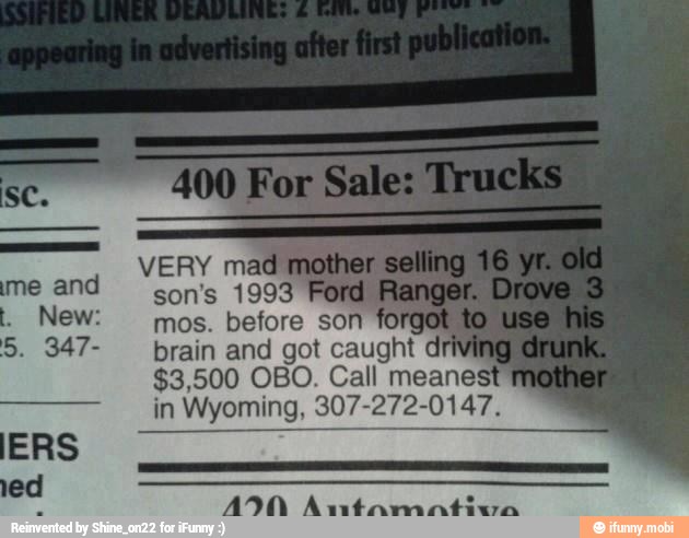brain got caught
$3,500 OBO. Call meane
in Wyoming, 307-272-0147.