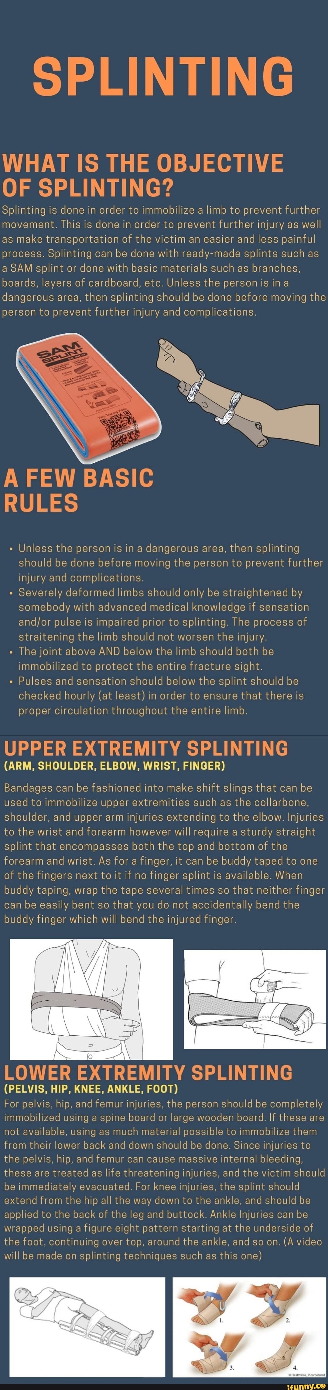 SPLINTING WHAT IS THE OBJECTIVE OF SPLINTING? Splinting is done in