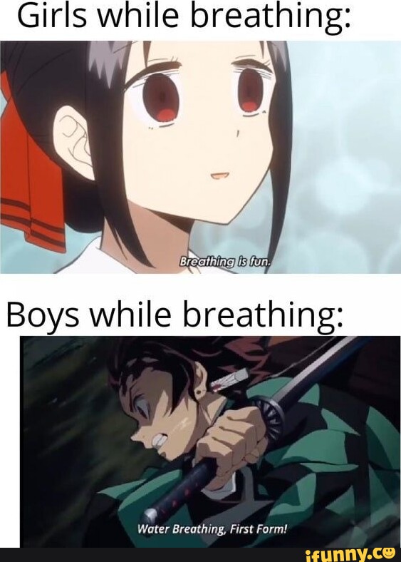 Girls while breathing Water Breathing, First Form! iFunny