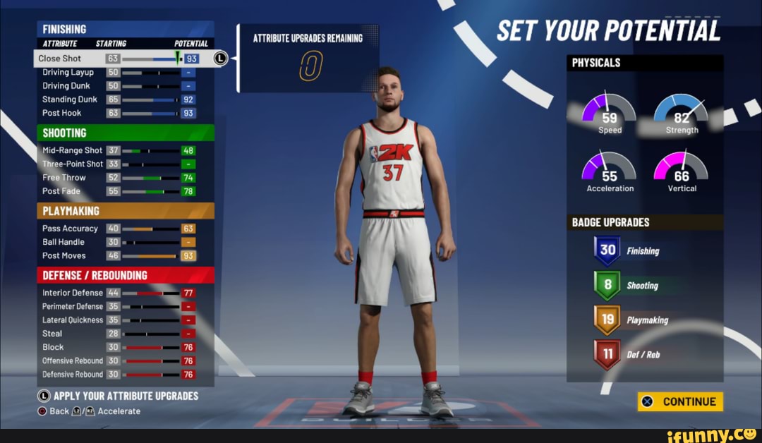 FINISHING ATTRIBUTE UPGRADES REMAINING SET YOUR POTENTIAL (9