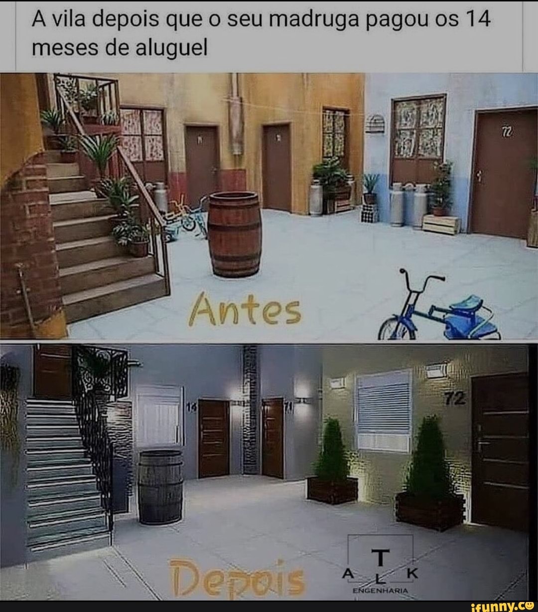 A vila depois que o seu madruga pagou os 14 meses de aluguel