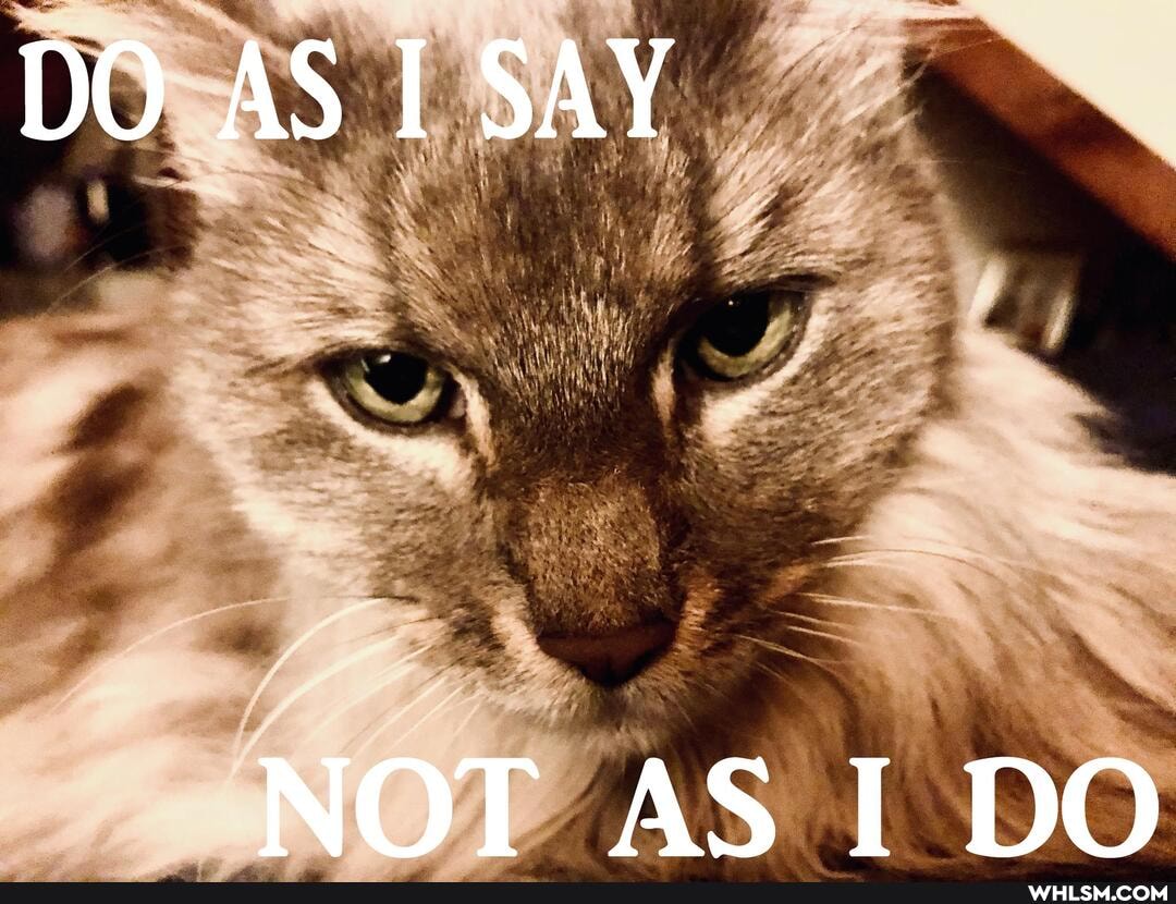 DO AS SAY
NOT AS DO