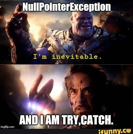 NullPointerException. ANT AM TRY CATCH iFunny Brazil