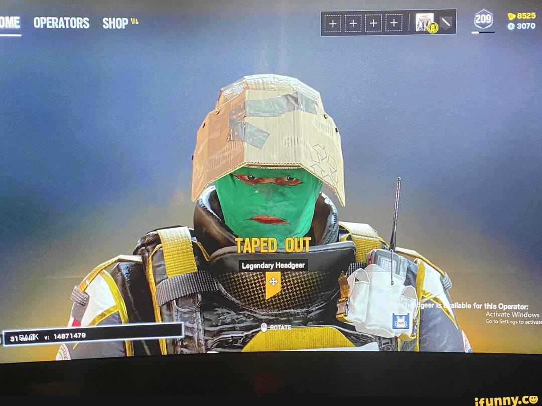 OPERATORS
14871479
3070
I Legendary Headgear al lable fer this Operater:
al
Actwate Wii