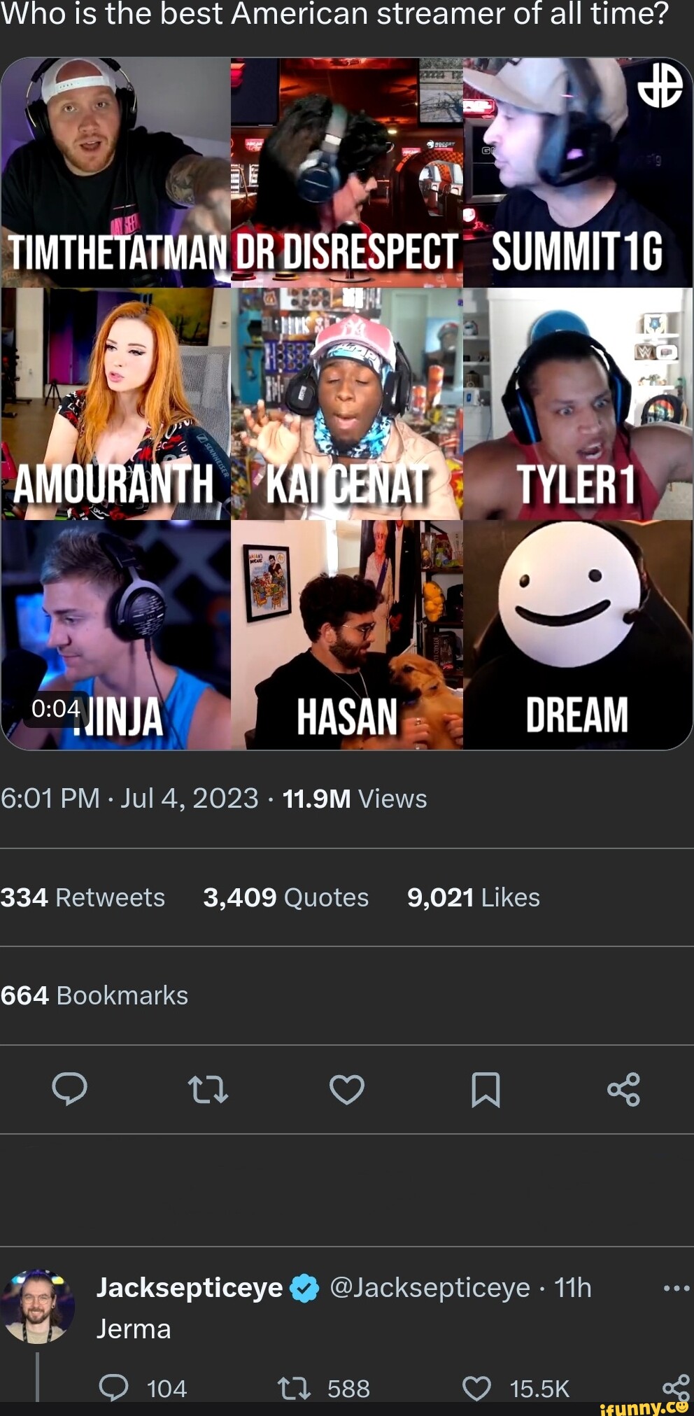 Who ts the best American streamer of all time? SUMMIT16 TYLER HASAN ...