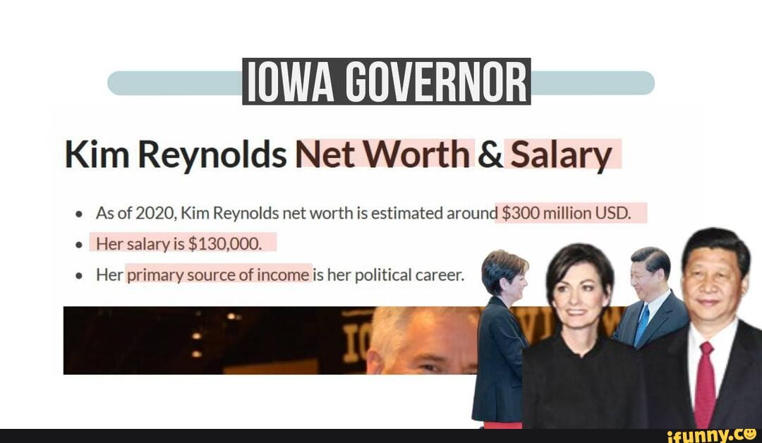 IOWA GOVERNOR Kim Reynolds Net Worth & Salary Asof 2020, Kim Reynolds net  worth is estimated