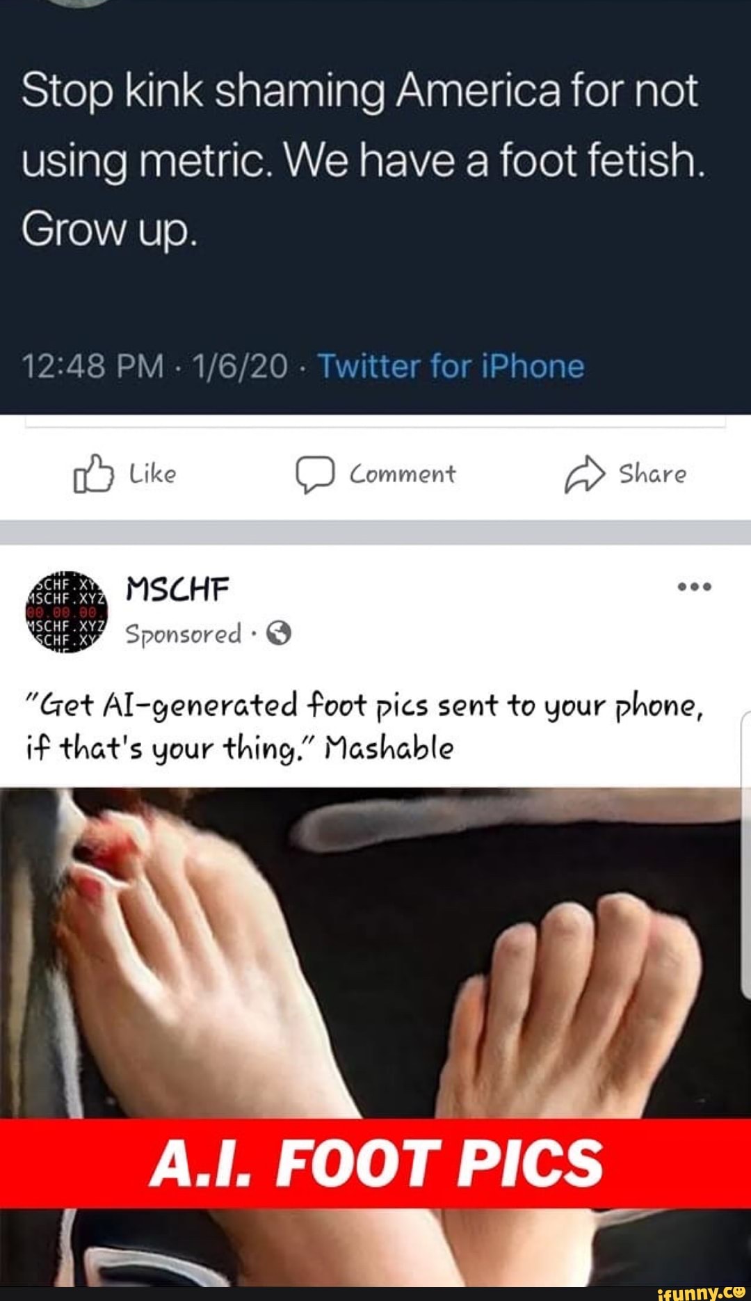 Get AI-generated foot pics sent to your phone, if that's your