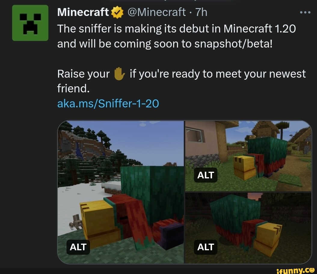 Minecraft Minecraft The sniffer is making its debut in Minecraft 1.20