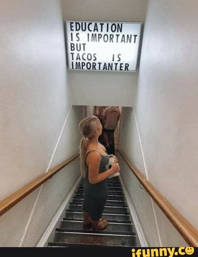 EDUCATION IMPORTANT
TACOS
LIPORTANTER
