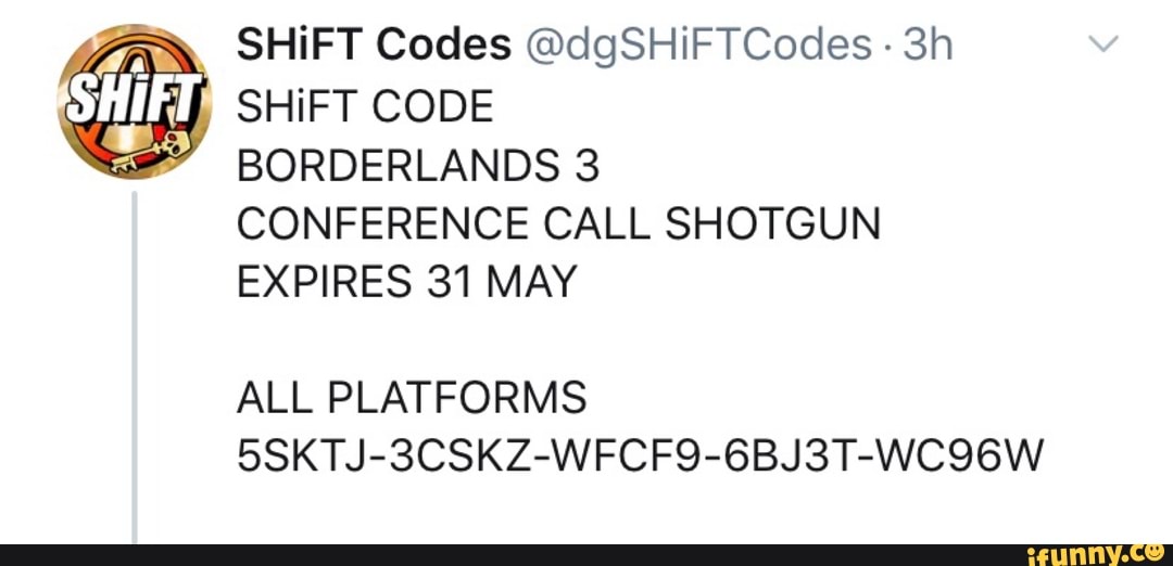 bl3 shift codes
