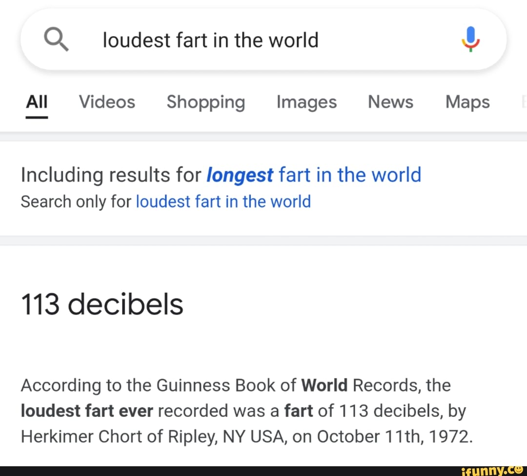 Longest Fart Ever Recorded