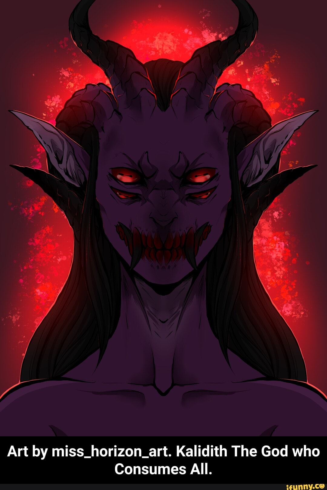 Art by miss_horizon_art. Kalidith The God who
Consumes All. - Art by miss_horizon_art. Kalidith The God who Consumes All.
