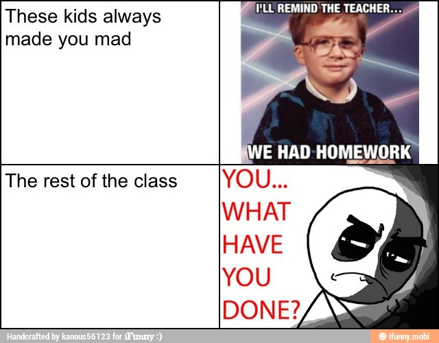 These kids always
made you mad
The rest of the class