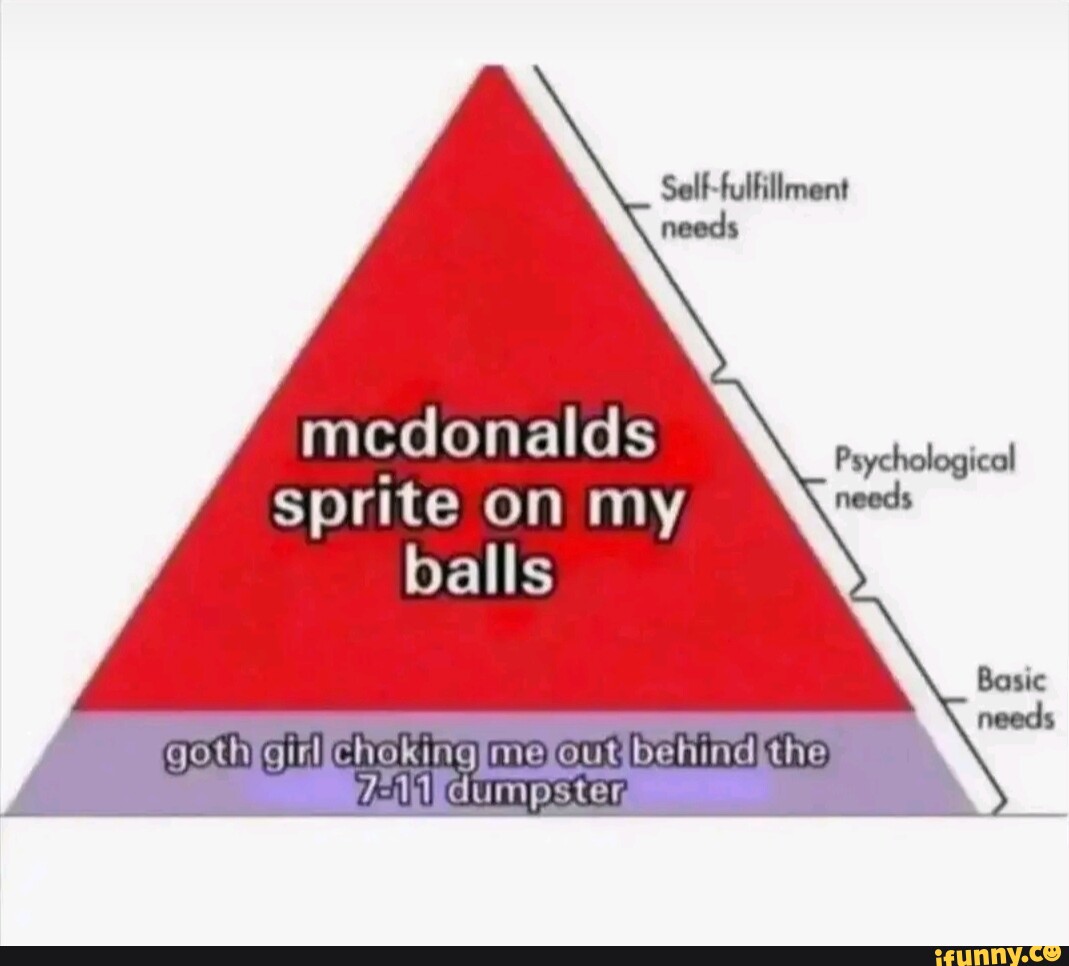 Selffulfillment need mcdonalds sprite on my balls qoth qui chokang me