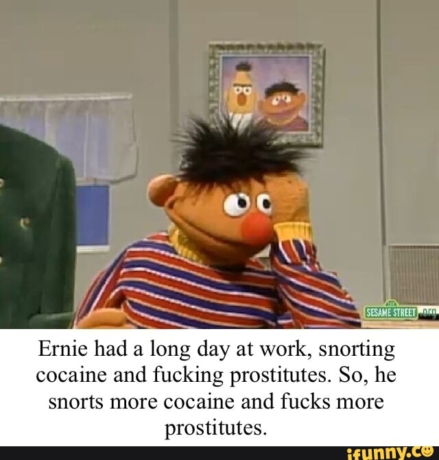 SESAME
ESTE sas
had a
long day at work, snorting
cocaine and fucking prostitutes. So, he
snorts more cocaine and fucks more
prostitutes.