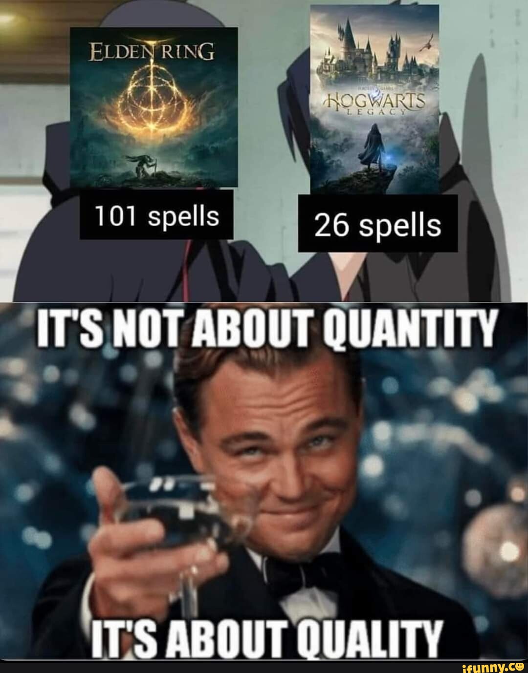 ELDEN RING I HOGWARTS, 101 spells 26 spells ITS NOT ABOUT QUANTITY IT'S