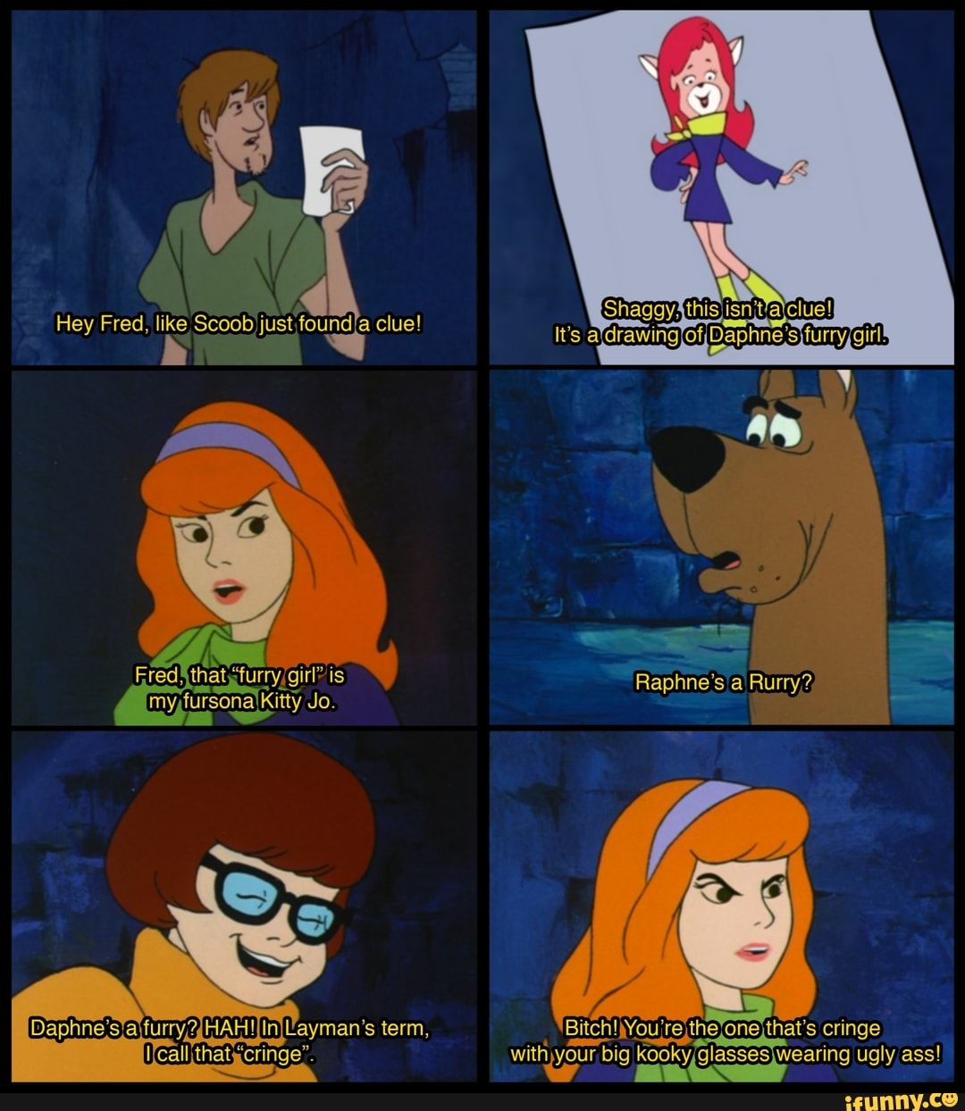 'Hey Fred like Scoob clue! It's Raphne's Rurry?, Fred! that is Jo ...