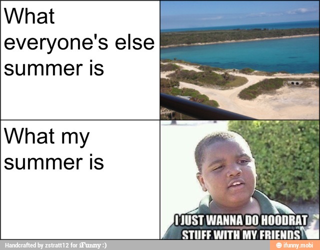 What Everyone S Else Summer Is What My Summer Is Dd I Just Wanna Do Hoodrat Stufe With My Friends Ifunny