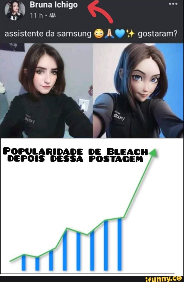Bruna Ichigo
11 he as
assistente da samsung A gostaram?
DE BLEACH
POSTACEM
ill