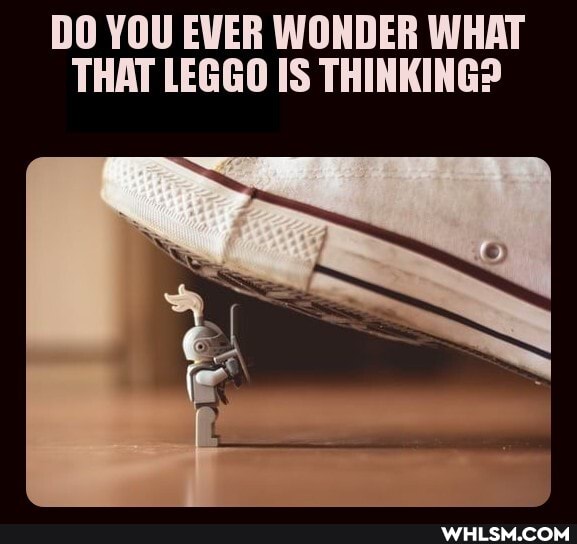 DO YOU EVER WONDER WHAT THAT LEGGO IS THINKING?
