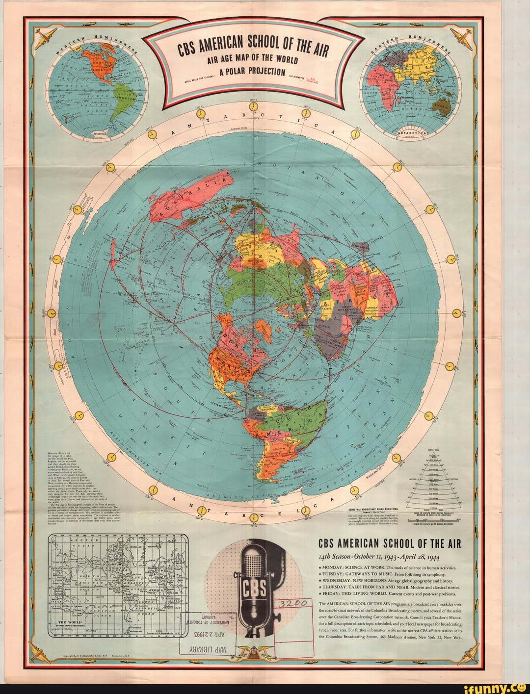 AIR AGE MAP OF THE WoRip MPOLAR PROJECTION 6612 CBS AMERICAN SCHOOL OF ...