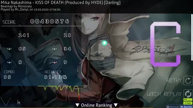 Mika Nakashima Kiss Of Death Produced By Hyde Darling Beatmap By Monstrata Played By Mr Danyl On 23 05 W Online Ranlino Vv Ifunny