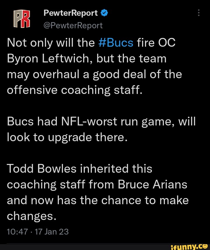 Buccaneers To Fire OC Byron Leftwich