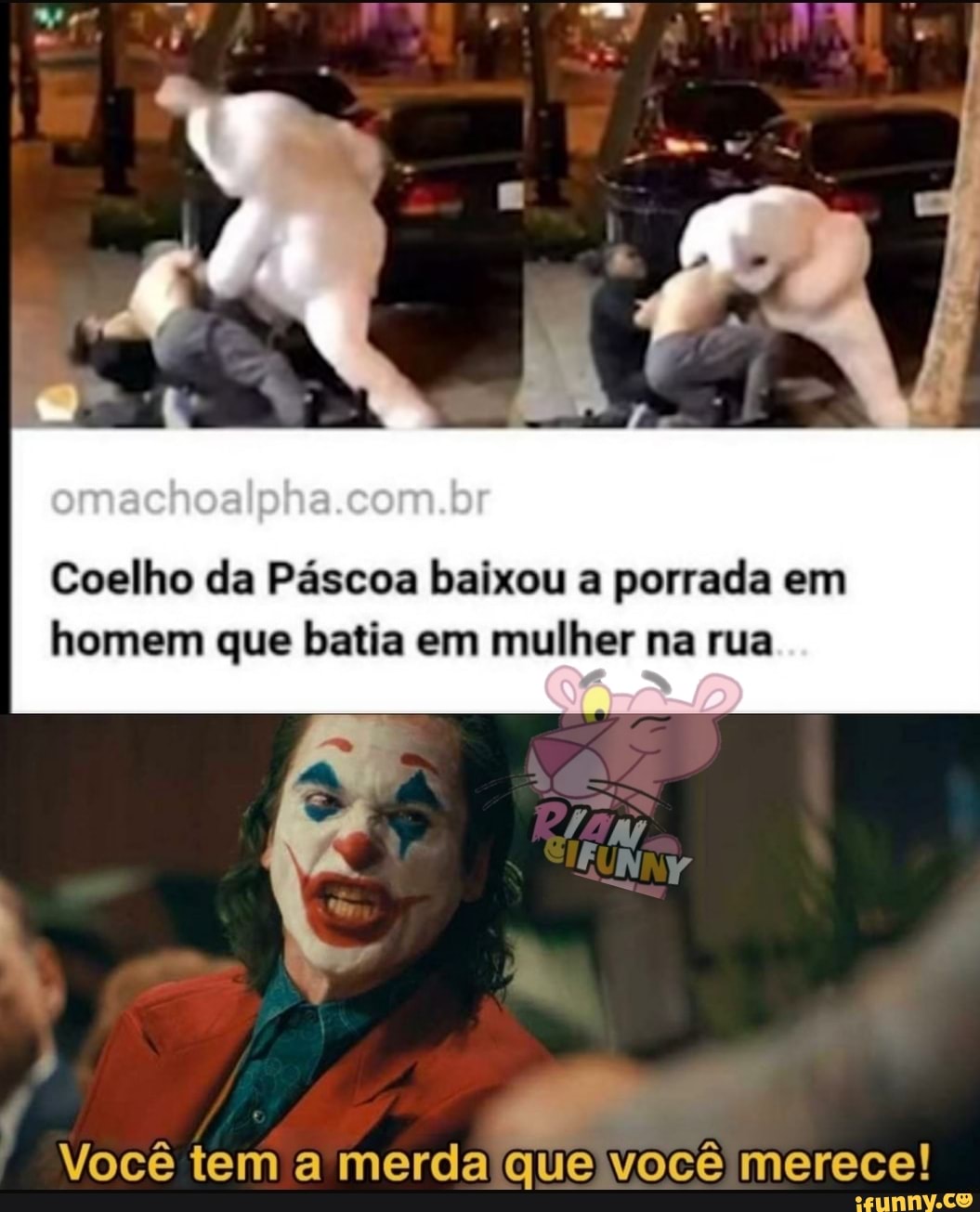 omachoaipha.com.br
Coelho da Páscoa baixou a porrada em homem que batia em mulher na rua
Você tem a merda que você merece!