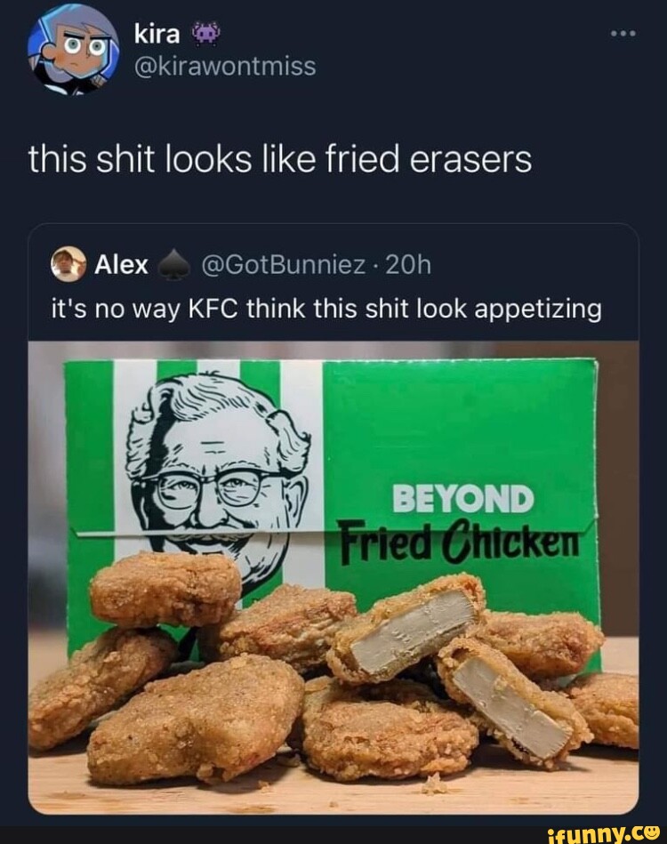 SS @kirawontmiss SS this shit looks like fried erasers Alex @GotBunniez ...