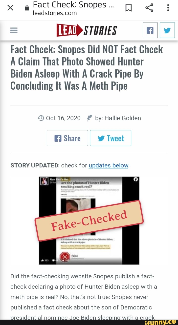 @ Fact Check: Snopes