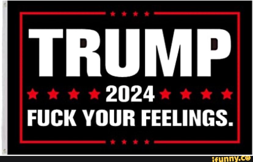 TRUMP 2024 FUCK YOUR FEELINGS IFunny   E8f28fa07e97f37be165d9efc860061fb84a66409dd37ecceccd1d009d5467a0 1 