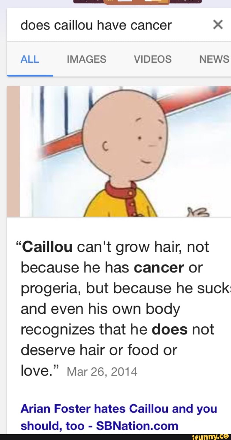 Caillou grows hair
