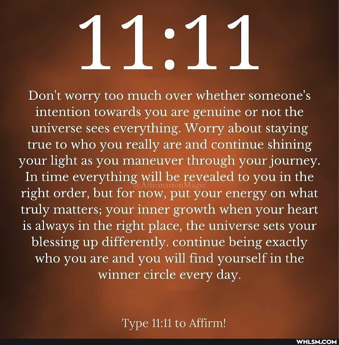 Don't worry too much over whether someone's intention towards you are genuine or not the universe sees everything. Worry about staying true to who you really are and continue shining your light as you maneuver through your journey.
In time everything will be revealed to you in the right order, but for now, put your energy on what truly matters; your inner growth when your heart is always in the right place, the universe sets your blessing up differently. continue being exactly who you are and you will find yourself in the winner circle every day.
Type to Affirm!