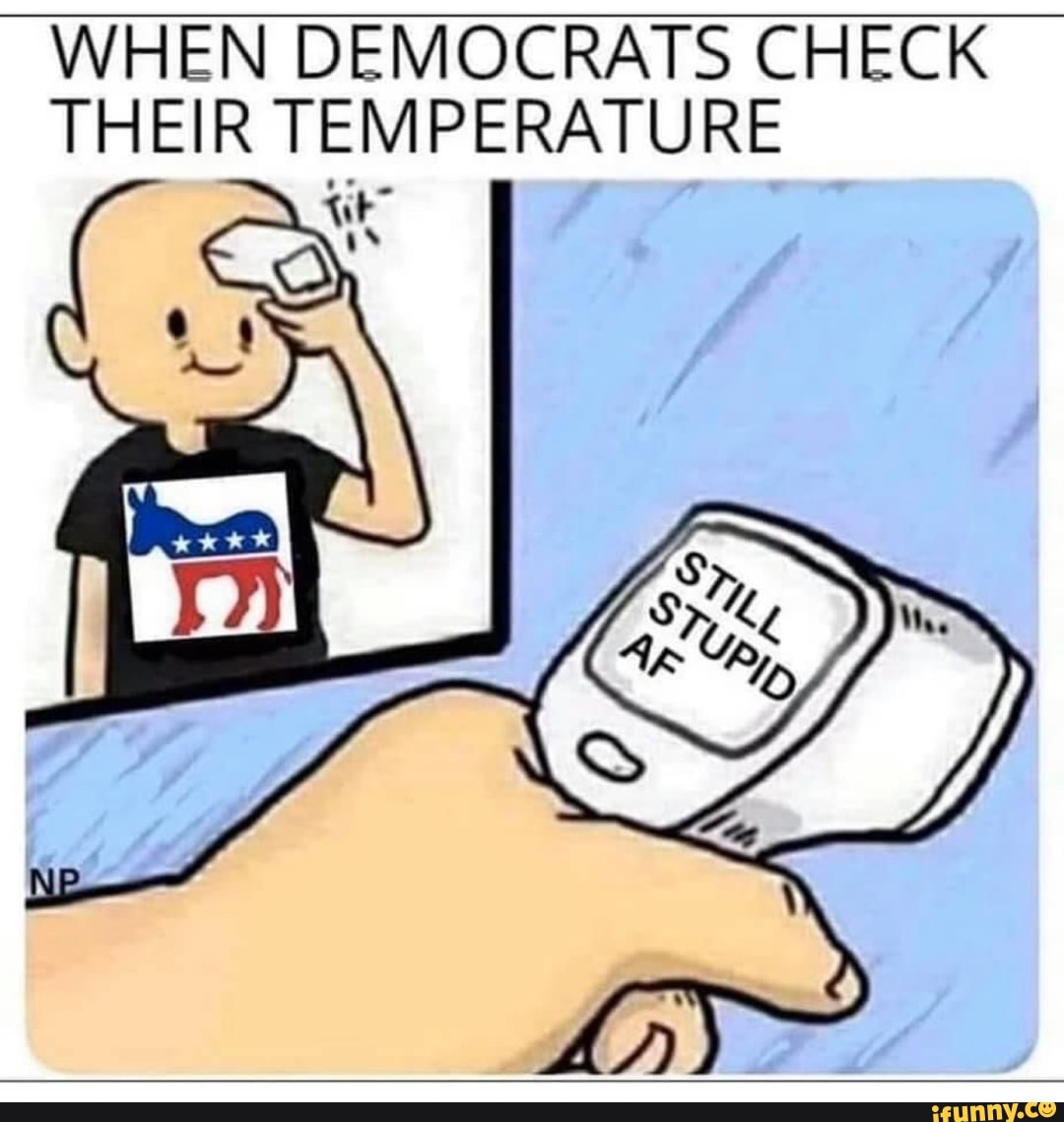 WHEN DEMOCRATS CHECK
THEIR TEMPERATURE