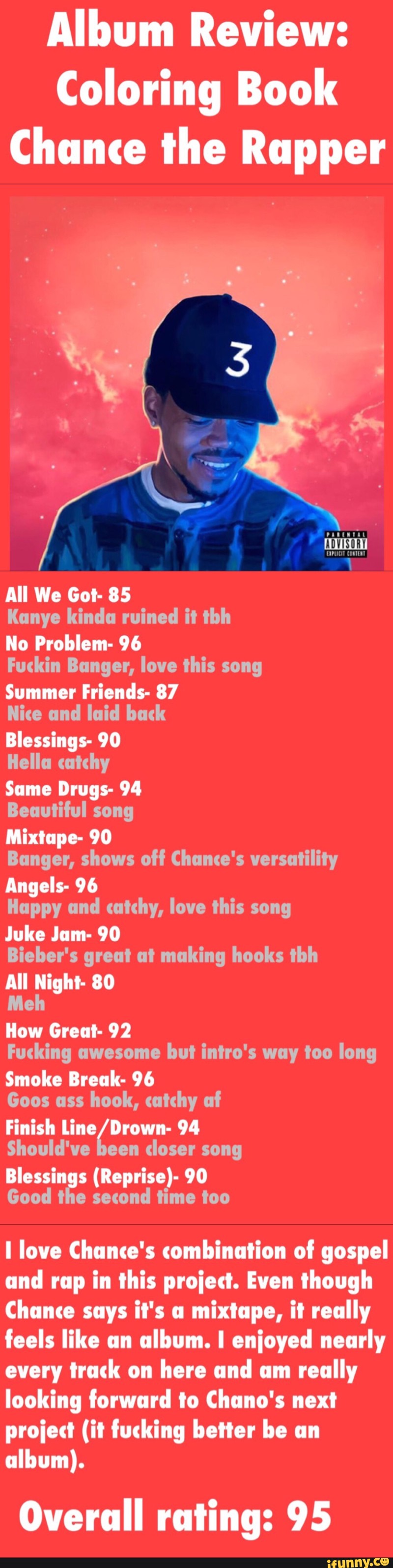 Download Album Review Coloring Book Chance Ihe Rapper All We Gol 85 I Unye Kindu Ruined Il Tbh Ilo Problem 96 Fuckin Bunger Love Ihis Song Summer Friends 87 Nice Und Laid Back Blessings