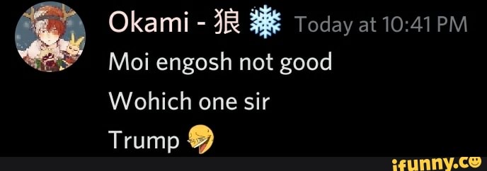 Okami - JR Today at PM Moi engosh not good
Wohich one sir
Trump