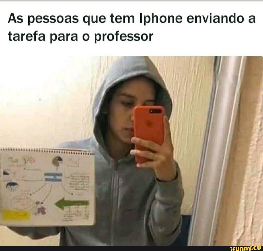 As pessoas que tem Iphone enviando a
tarefa para o professor