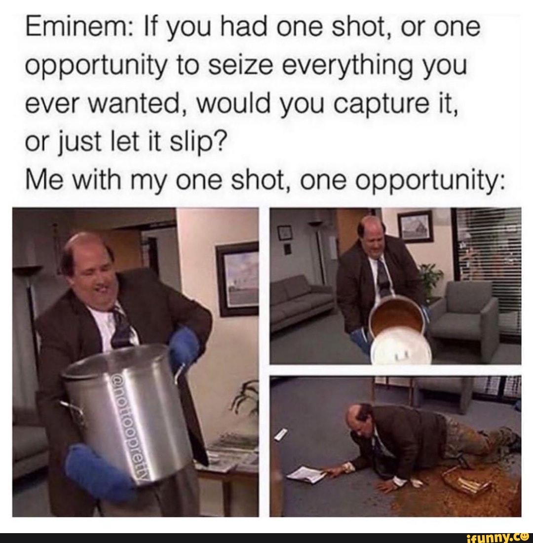 Eminem If You Had One Shot Or One Opportunity To Seize Everything You