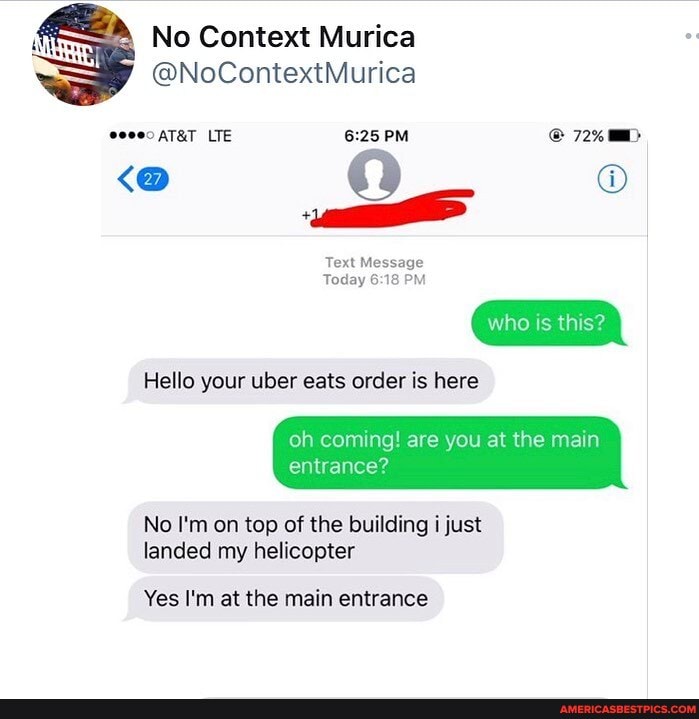 No Context Murica @NoContextMurica PM Text Message Today PM who is 