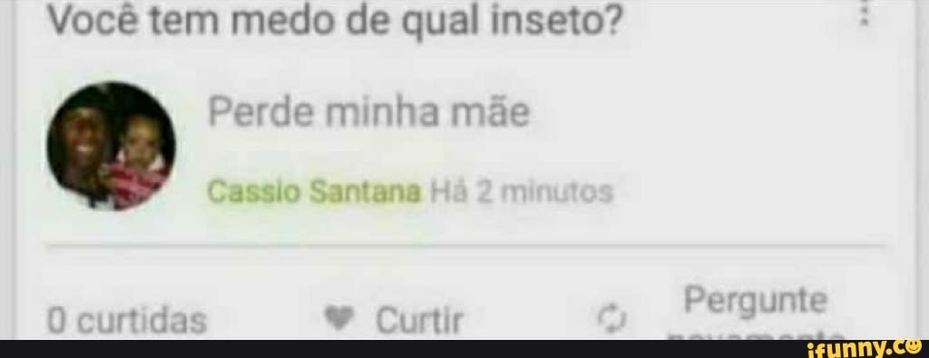 Você tem medo de qual inseto?
Cassio Santana