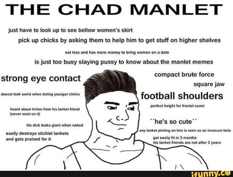 THE CHAD MANLET just have to look up lo see ballow women‘s s