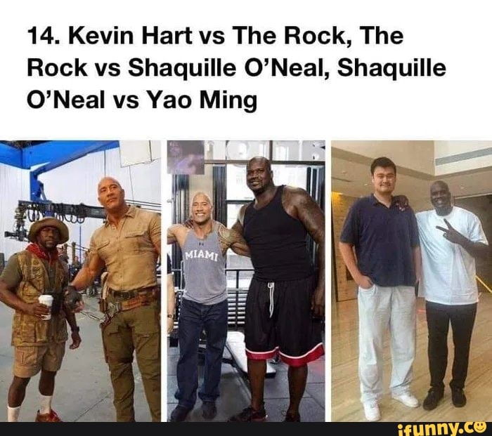 Yao ming, 76, next to shaq and kevin hart. 