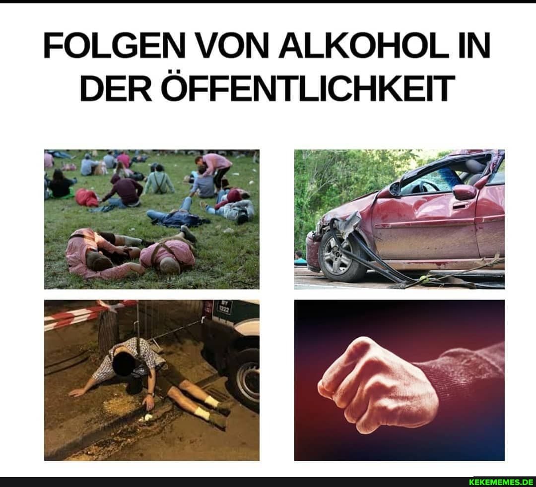 FOLGEN VON ALKOHOL IN DER ÖFFENTLICHKEIT