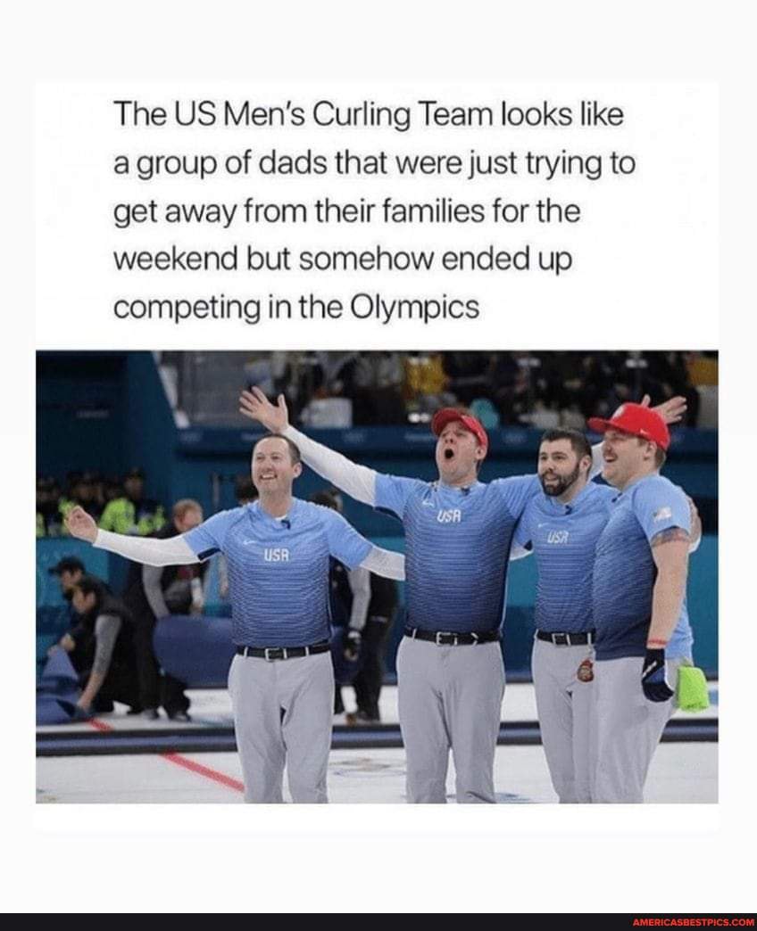 The Us Men S Curling Team Looks Like A Group Of Dads That Were Just Trying To
