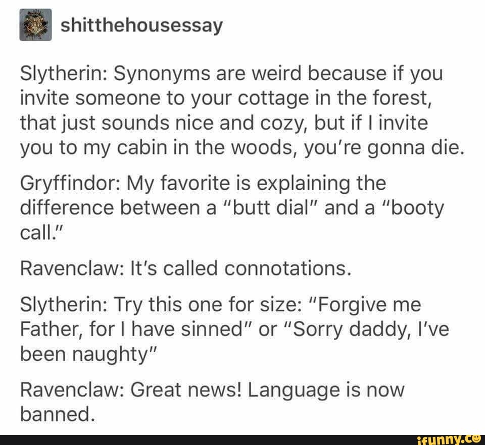 Slytherin Synonyms Are Weird Because If You Invite Someone To