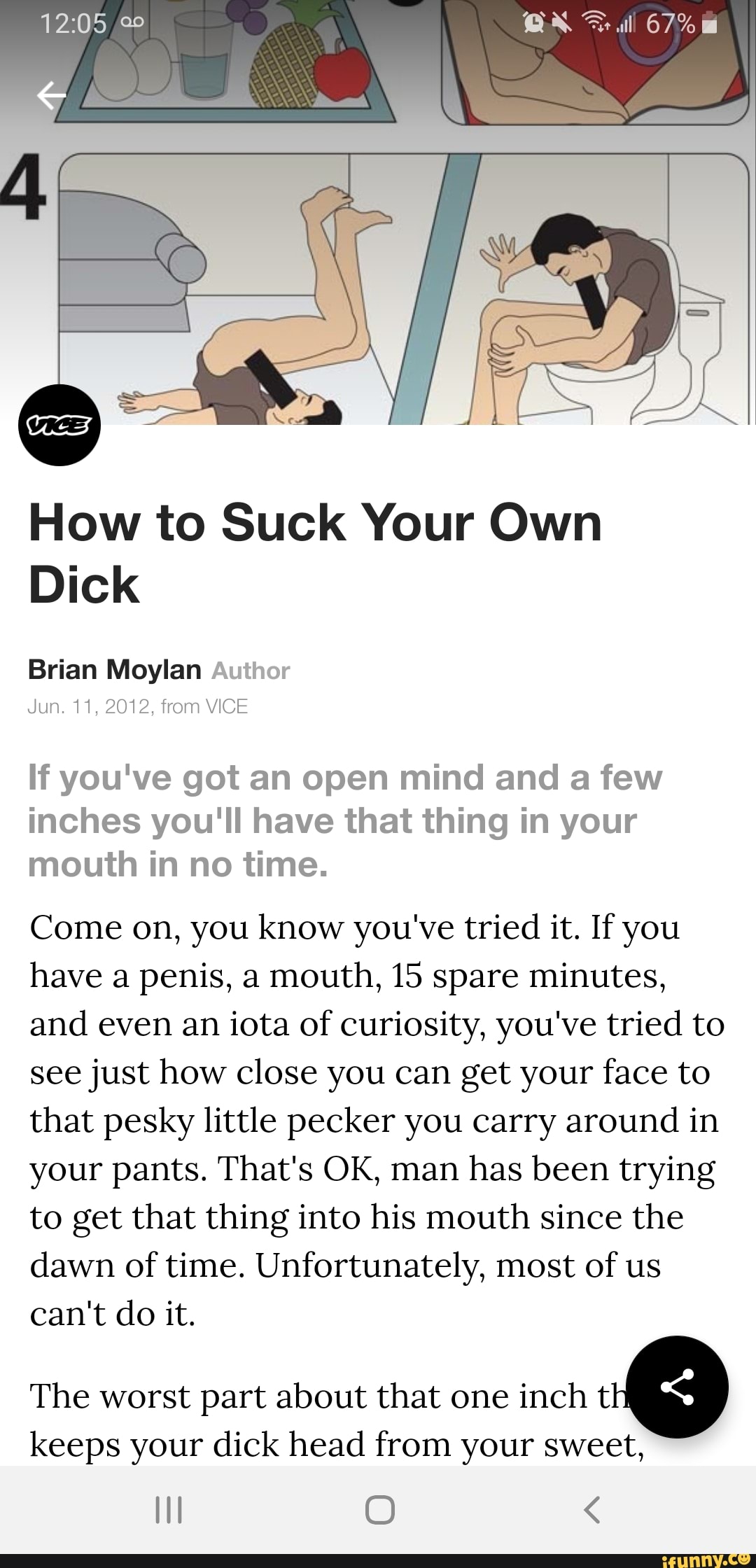 How to suck your own tiny dick