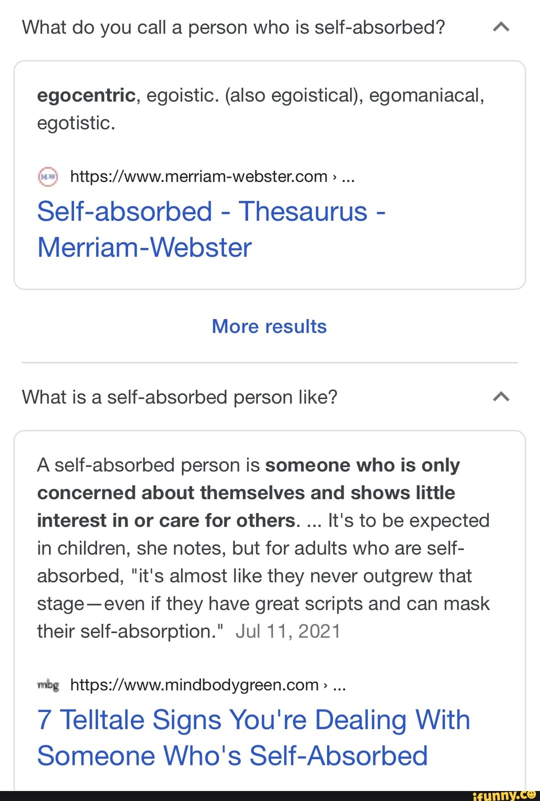 Self Centered Thesaurus