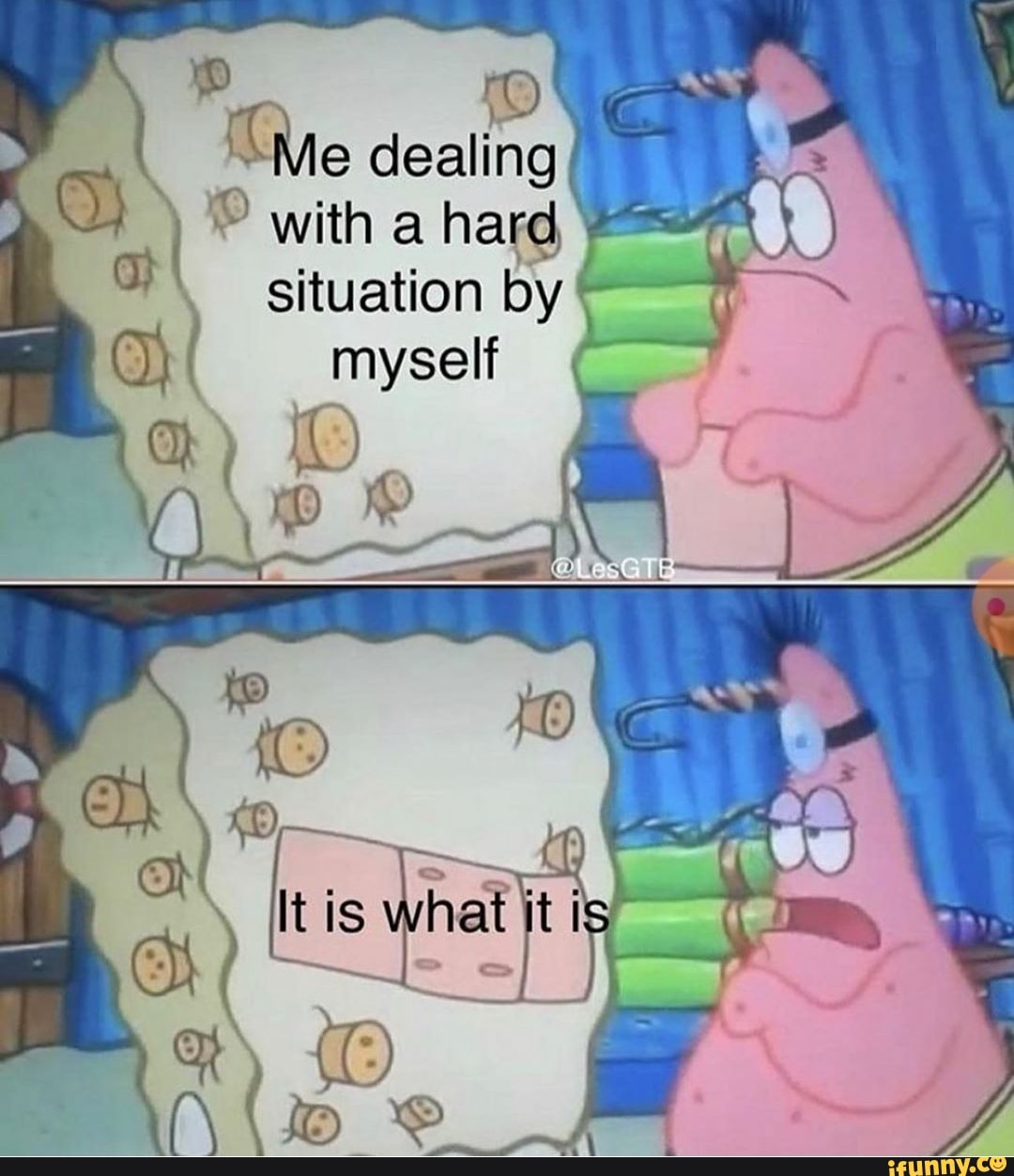 D or
Me dealing I 1
situation by e
myself