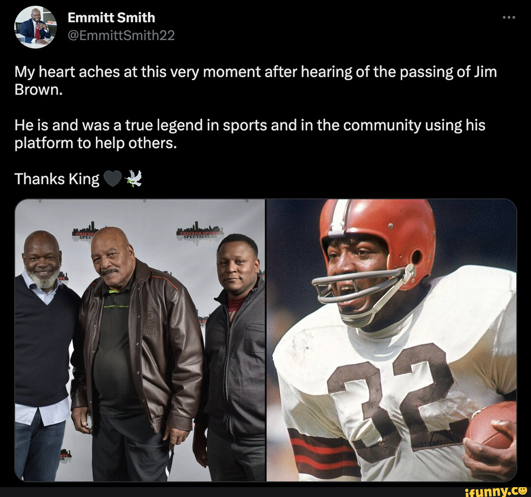 Emmitt Smith on X: Received a couple of messages and tags with this  photo Still can't get over it You were a legend in your own right and  looked up by so