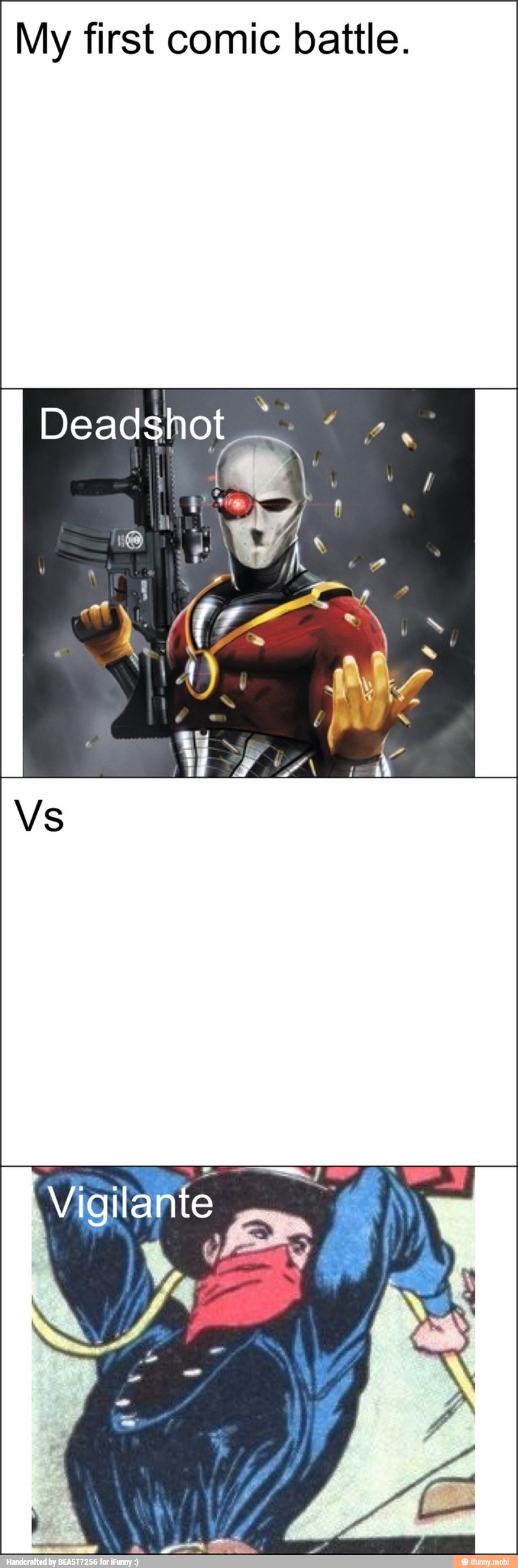 My first comic battle.